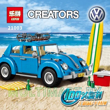 Конструктор Lepin 21003 Фольксваген Жук (1193 детали) картинка 8